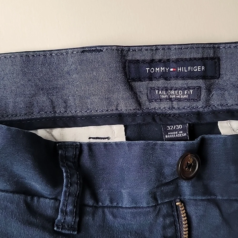 Mens' Tommy Hilfiger Tailored Fit Bleu Pants, Size 32x30 - Picture 4 of 8